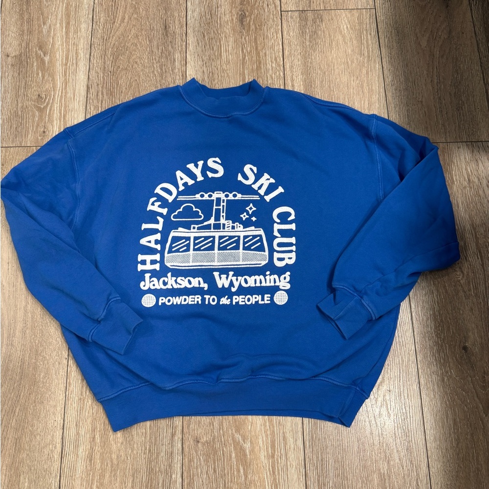 Halfdays Ski Club Jackson Wyoming Sweatshirt 1